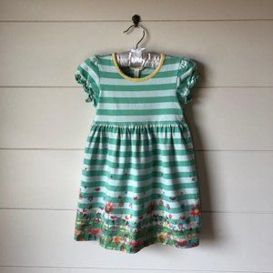 Matilda Jane Green Spring Stripe Floral Dress Girls Size 4